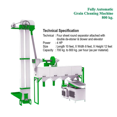 6.5 HP Fully Automatic Grain Cleaning Machine